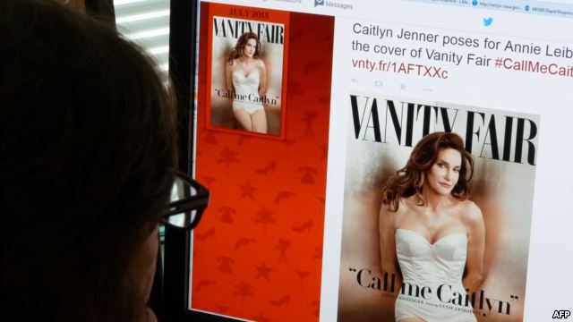Vanity Fair's Twitter site shows the Tweet about Caitlyn Jenner, the transgender Olympic champion formerly known as Bruce. (AFP)