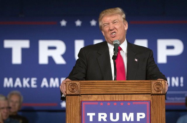 Republican presidential hopeful Donald Trump speaks at a rally in Bluffton, S.C. on July 21, 2015. (AP)