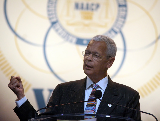 Julian Bond was the keynote speaker at the 99th NAACP convention in Ohio on July 13, 2008. (AP) 