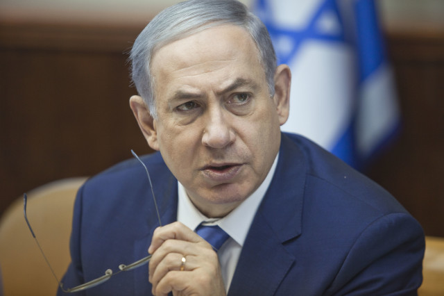 Israeli Prime Minister Benjamin Netanyahu speaks during a cabinet meeting in Jerusalem on Aug. 5, 2015. (AP)