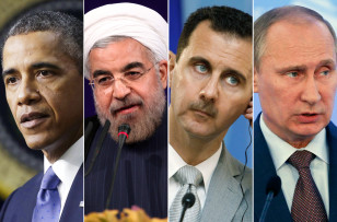 This combination photo shows from left, President Barack Obama, Iranian President Hasan Rouhani, Syrian President Bashar Assad, and Russian President Vladimir Putin (AP File Photos)