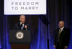 U.S. Vice President Joe Biden speaks at the Freedom to Marry gala celebration in New York, July 9, 2015. (REUTERS)