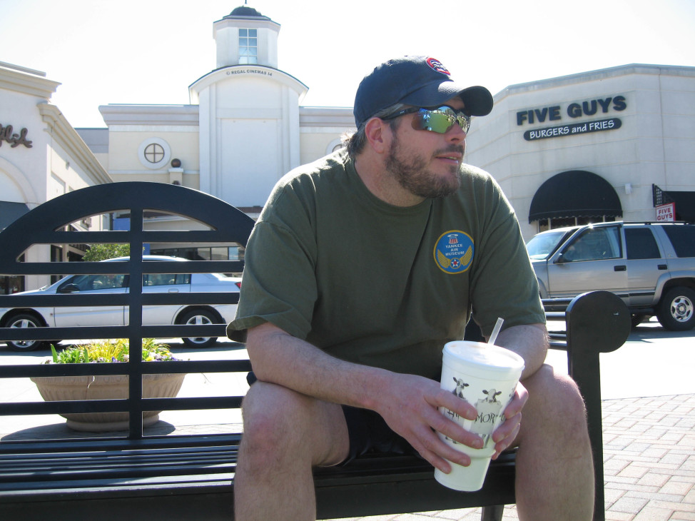 Chris Skidmore, 39, and unemployed,sits on a bench at the North Hills Mall in Raleigh, North Carolina on March 19, 2010.(AP)