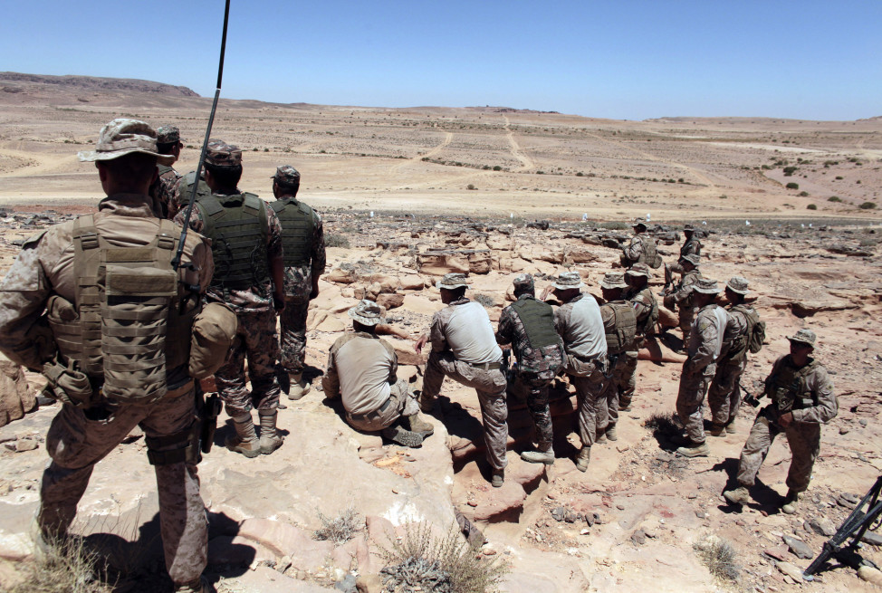 U.S. Marines monitor military maneuvers in southern Jordan in this 2013 file photo. (AP) 