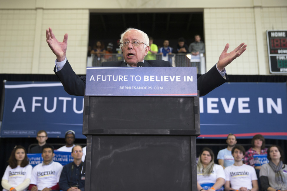 Democratic presidential candidate, Sen. Bernie Sanders, I-Vt. speaks during a campaign event on Jan. 29, 2016, in Mt. Pleasant, Iowa. (AP)