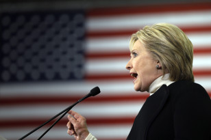 Democratic presidential candidate Hillary Clinton speaks at a campaign rally on  Feb. 9, 2016 in Hooksett, N.H. (AP) 