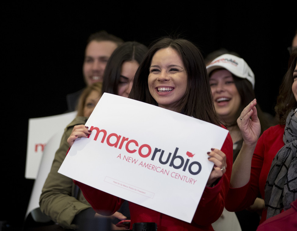 Supporters tally for Republican presidential candidate Sen. Marco Rubio in Columbia,SC. on Feb. 19, 2016, (AP)