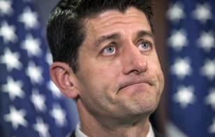 Speaker of the House Paul Ryan talks to reporters following a closed-door caucus meeting at Republican National Committee headquarters in Washington on March 15, 2016. (AP)
