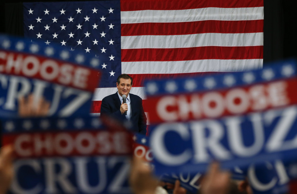 Republican presidential candidate Sen. Ted Cruz, R-Texas, speaks during a campaign event on April 3, 2016, in Green Bay, Wisc. (AP)