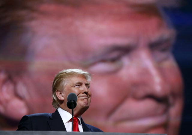 Republican Presidential Candidate Donald Trump, speaks during the final day of the Republican National Convention in Cleveland, Thursday, July 21, 2016. (AP)