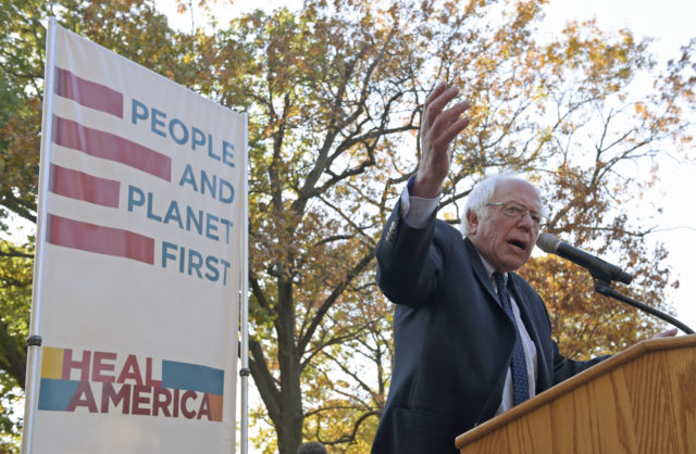 Sen. Bernie Sanders, I-Vt. speaks at a rally on Capitol Hill in Washington, Nov. 17, 2016. Sanders said Sanders, who waged a strong grass-roots campaign against Hillary Clinton in the party’s presidential primary, said Democrats "can’t just keep doing the same old, same old and keep losing,” (AP) 