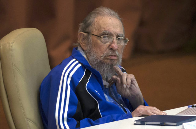 FILE - In this April 19, 2016 file photo, Fidel Castro attends the last day of the 7th Cuban Communist Party Congress in Havana, Cuba. Fidel Castro formally stepped down in 2008 after suffering gastrointestinal ailments and public appearances have been increasingly unusual in recent years. Cuban President Raul Castro has announced the death of his brother Fidel Castro at age 90 on Cuban state media on Nov. 25, 2016. (AP)